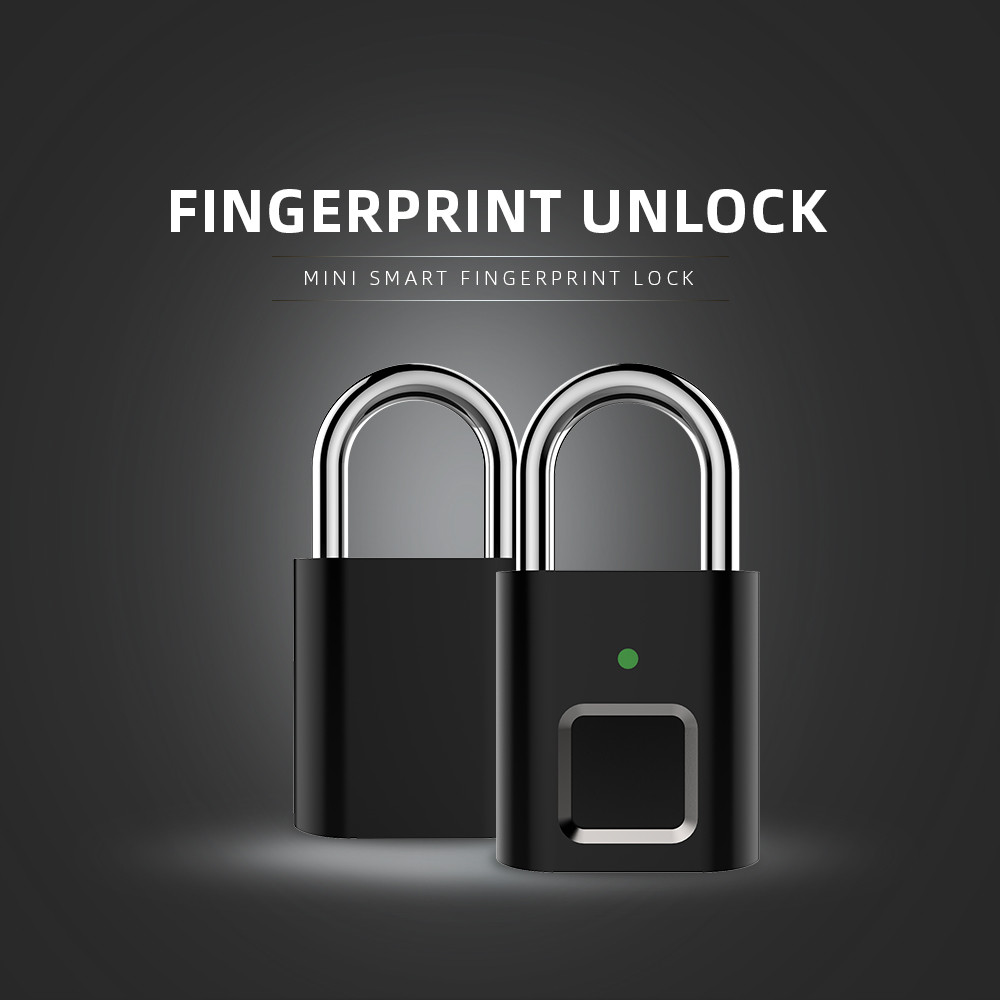 L34 Fingerprint USB Charge Anti Theft Touch Lock NO Key Unlock