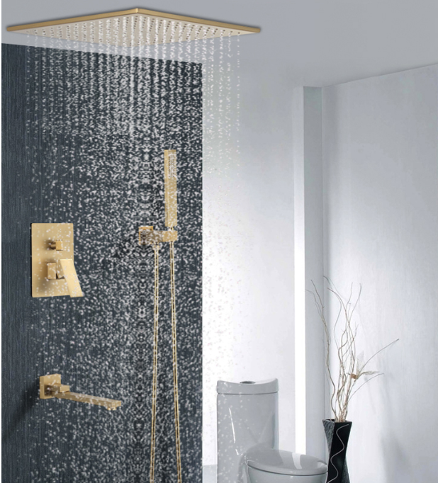 Brushed Gold Black Silver Embedded OEM Concealed Basin Mixer