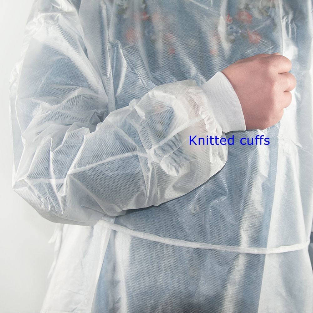 EN13795 Non Woven Disposable Gown Reliable Barriers Fluid Resistant