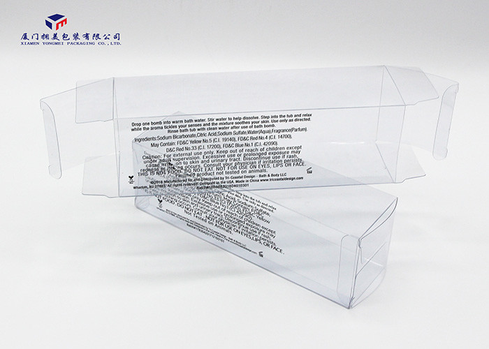 Super Clear PVC Rigid Plastic Boxes Plastic Retail Boxes Light Weight Two Ends Open