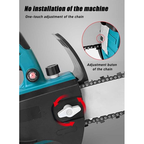 Electric 8 Inch Battery Powered Chainsaw Handheld Lightweight