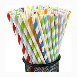 China Eco Friendly Paper Drinking Straws 6mm 8mm 10mm For Party Bar on sale