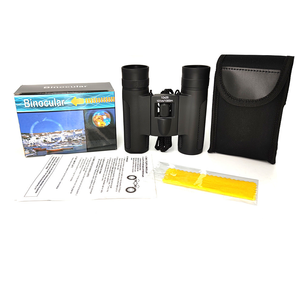 10x25 Binoculars Telescope For Adults Protective Bak4 Rubber Armoring