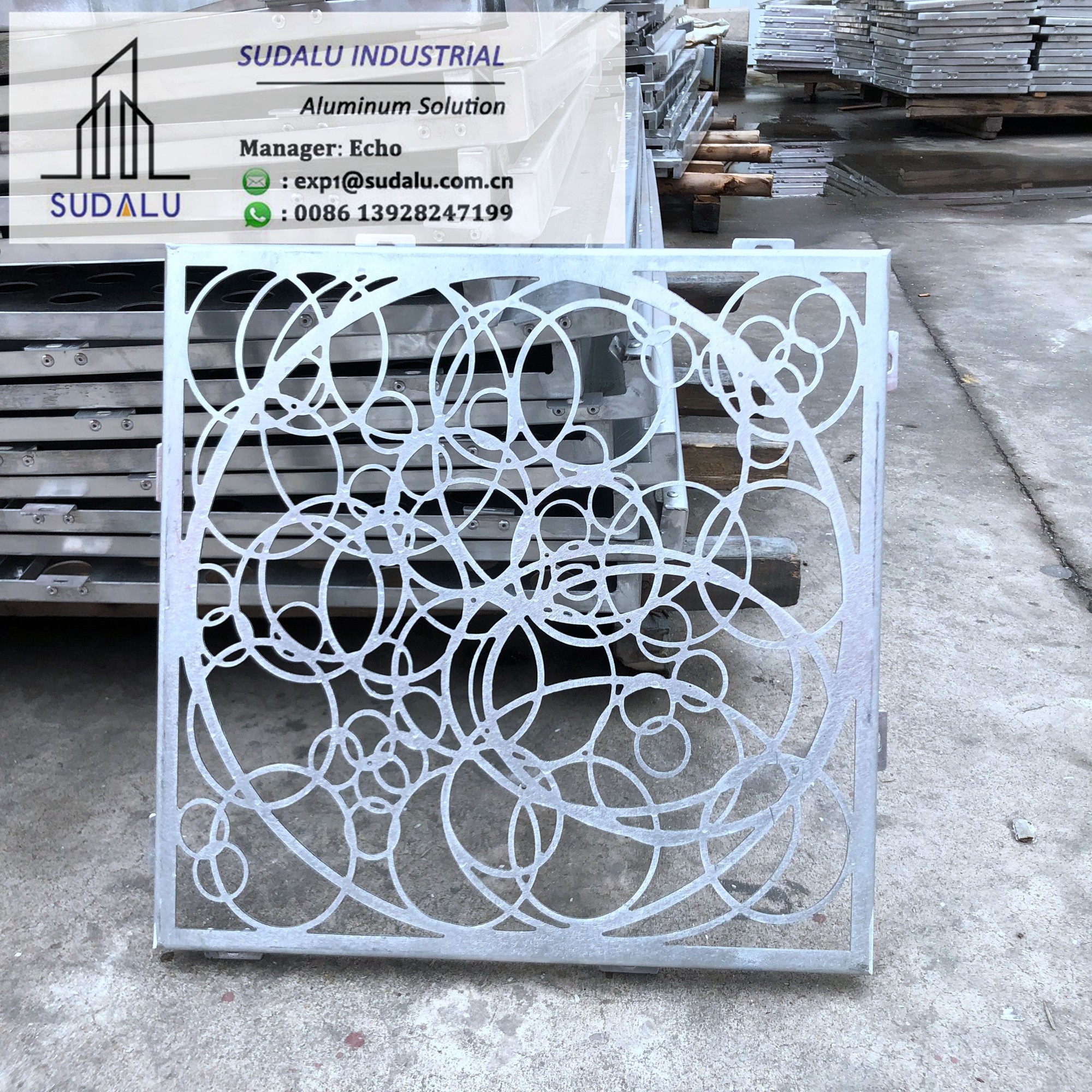 SUDALU Aluminum Perforated Decorative Panel Customized Pattern Aluminum Laser Cutting Panel