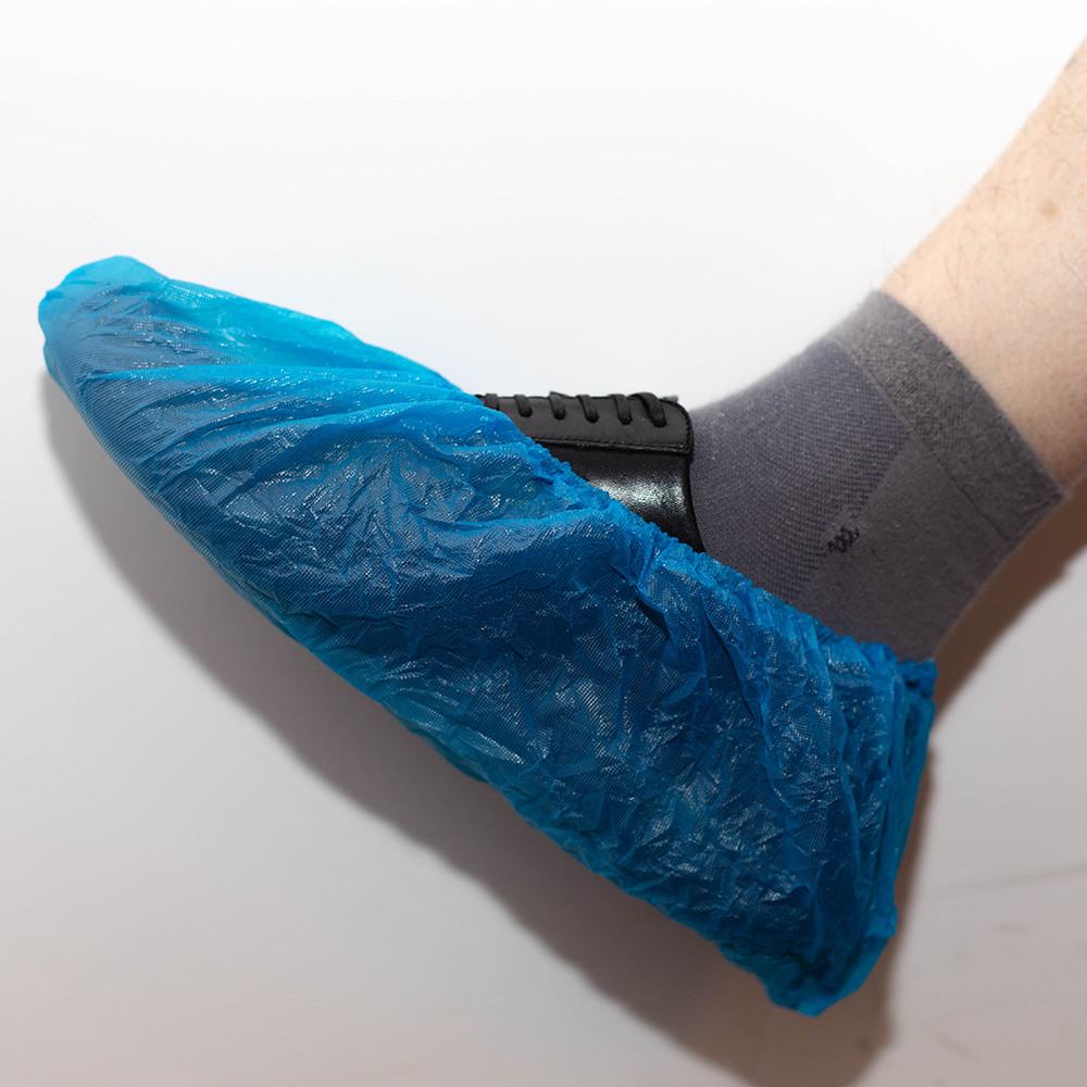 PE Medical Surgical Shoe Covers Disposable Elastic around ankle High Protection
