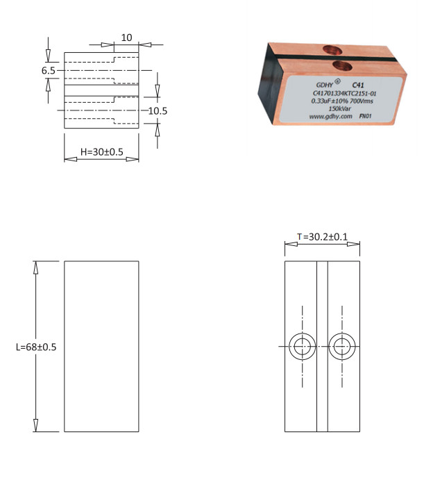 Water Cooled Resonant Film Capacitor C41 0.18uF 700V