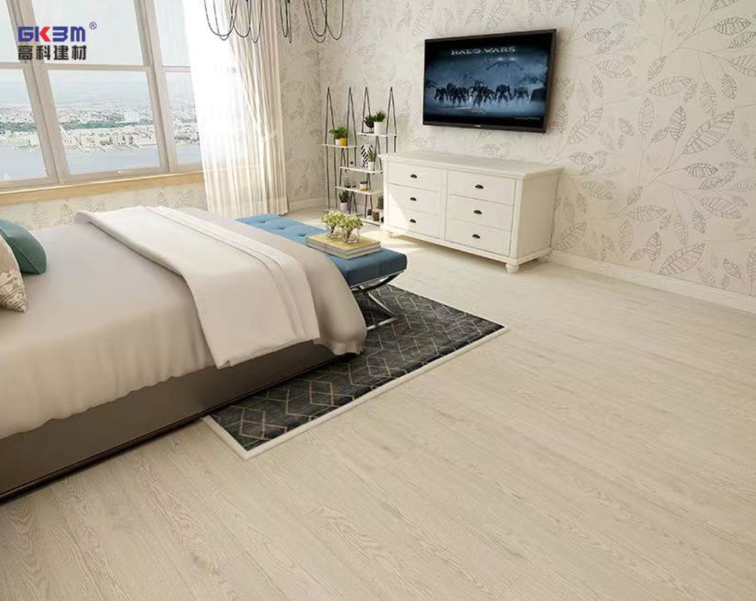 Refined White Oak Click Stone Plastic Composite Flooring Fireproof GKBM Greenpy SY-W3001