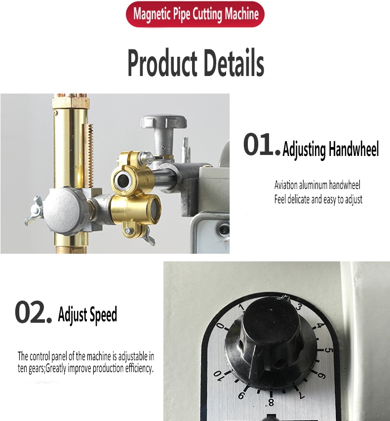 AC 220V Magnetic Type Pipeline Cutter Cutting Equipment for Flame Cutting Plasma Pipe
