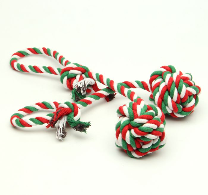 Cotton Interactive Rope Knot Ball Dog Toy Durable For Extended Tough Play