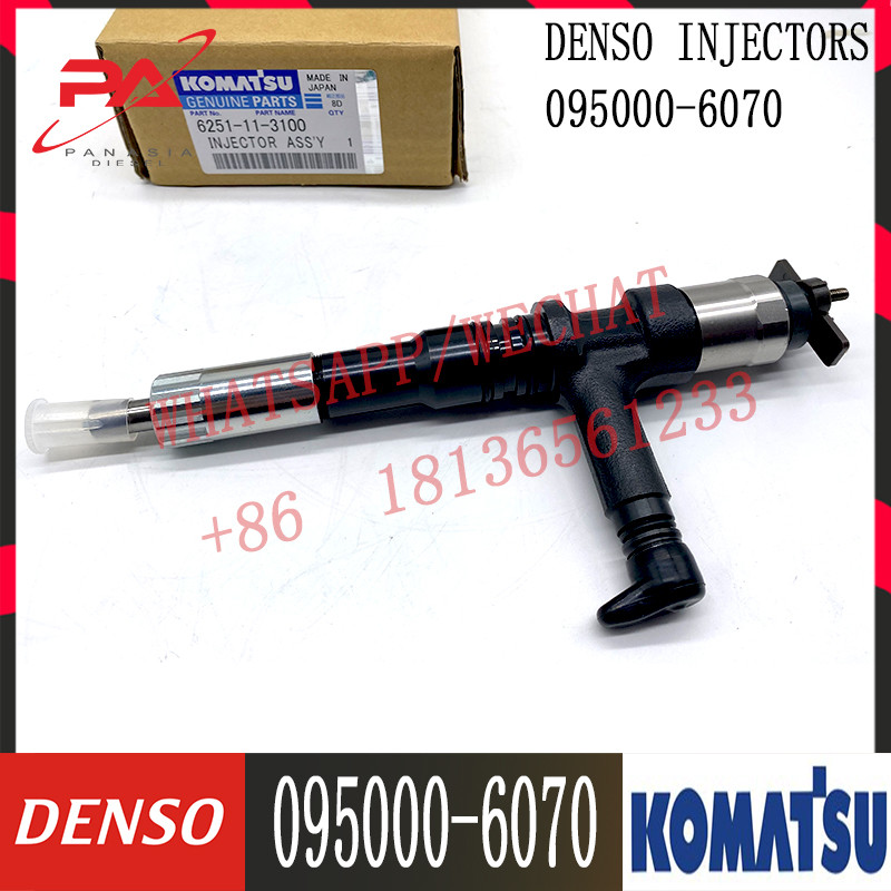 095000-6070 Diesel Common Rail Injector For KOMATSU PC350-7 PC400-7 6251-11-3100