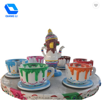 24 Persons Amusement Park Thrill Rides Family Play Coffee Cup Ride OEM / ODM Available