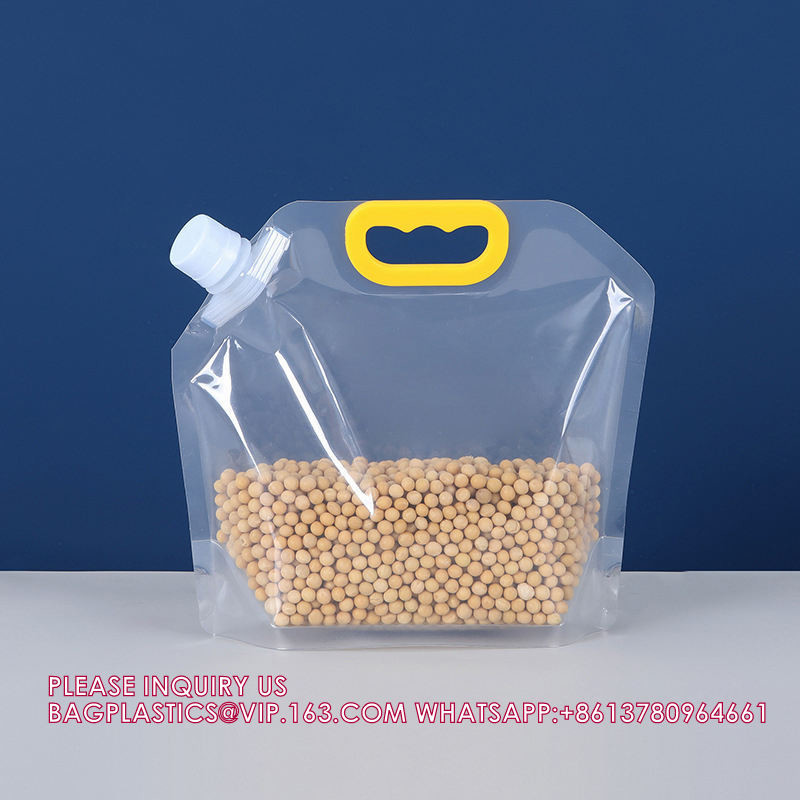 Beer Spout Pouch With Handle Grain Storage Bag With Spout Large Capacity Liquid Doypack With Spout Bag