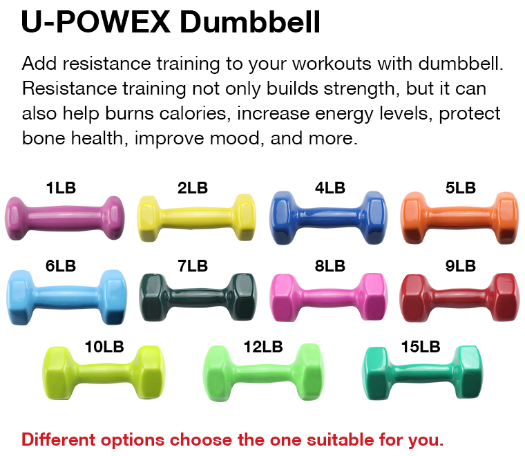 Balance PVC REACH Fitness Neoprene Dumbbell Set With Stand