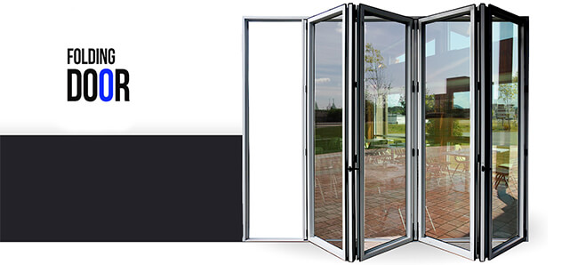 folding glass doors  