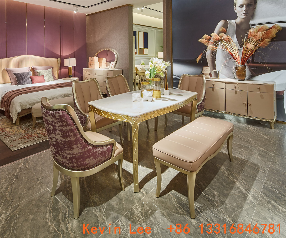Elegance American style furniture in Light luxury design for Villa house living room leather sofa factory directly sale