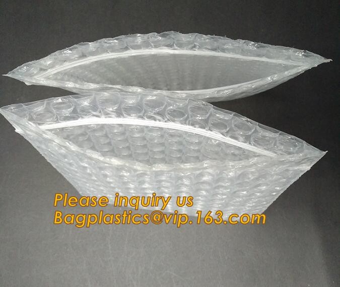 Holographic Factory Shiny gold Cosmetic bag Zipper Bubble Bag zip-lock Slider Padded Mailer metallic bubble zipper bagea