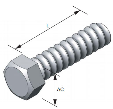 Forged Hex Head Forming Coil Thread Bolts / Construction Formwork Accessories