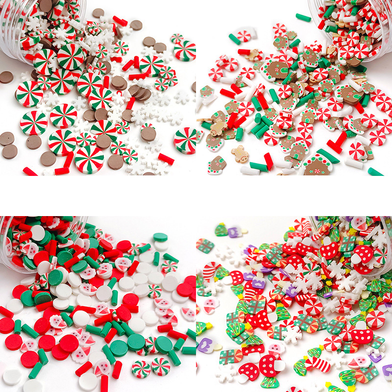 Christmas Soft Pottery Slices Handmade Slimes Perfect for Filling and Decorating Your Home on Christmas Day