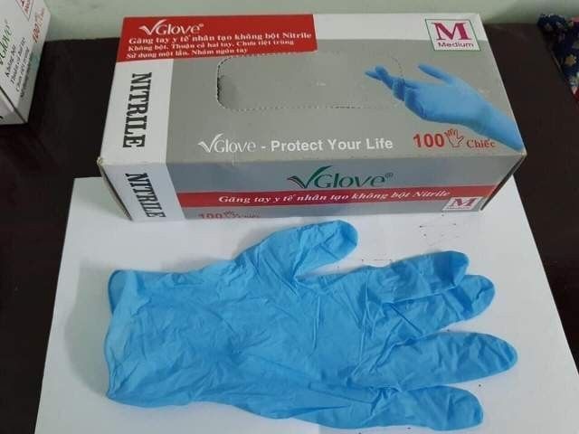 VRG V GLOVES Power Free Disposable Blue Nitrile Gloves with FDA(510K) CE Certificate