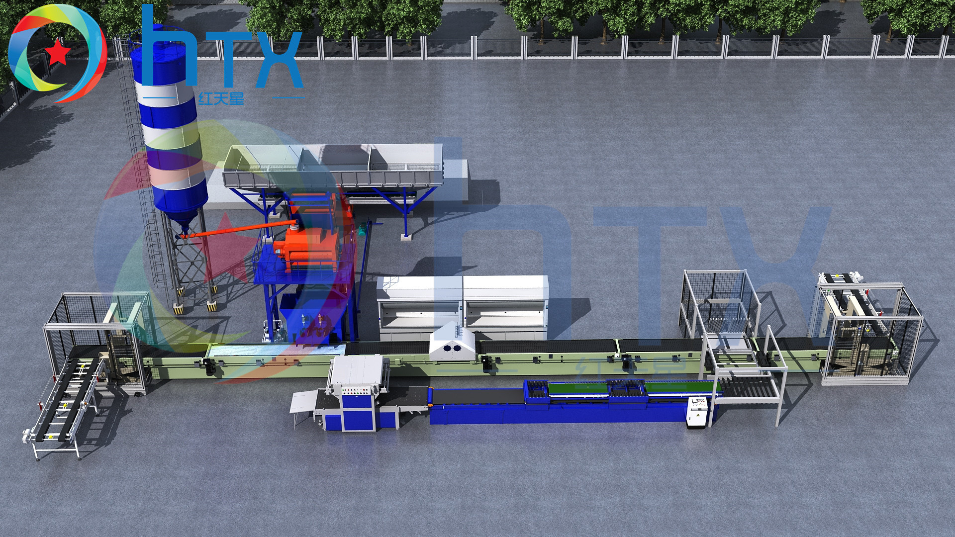 Interlock Paving Artificial Stone Production Line Cement Casting