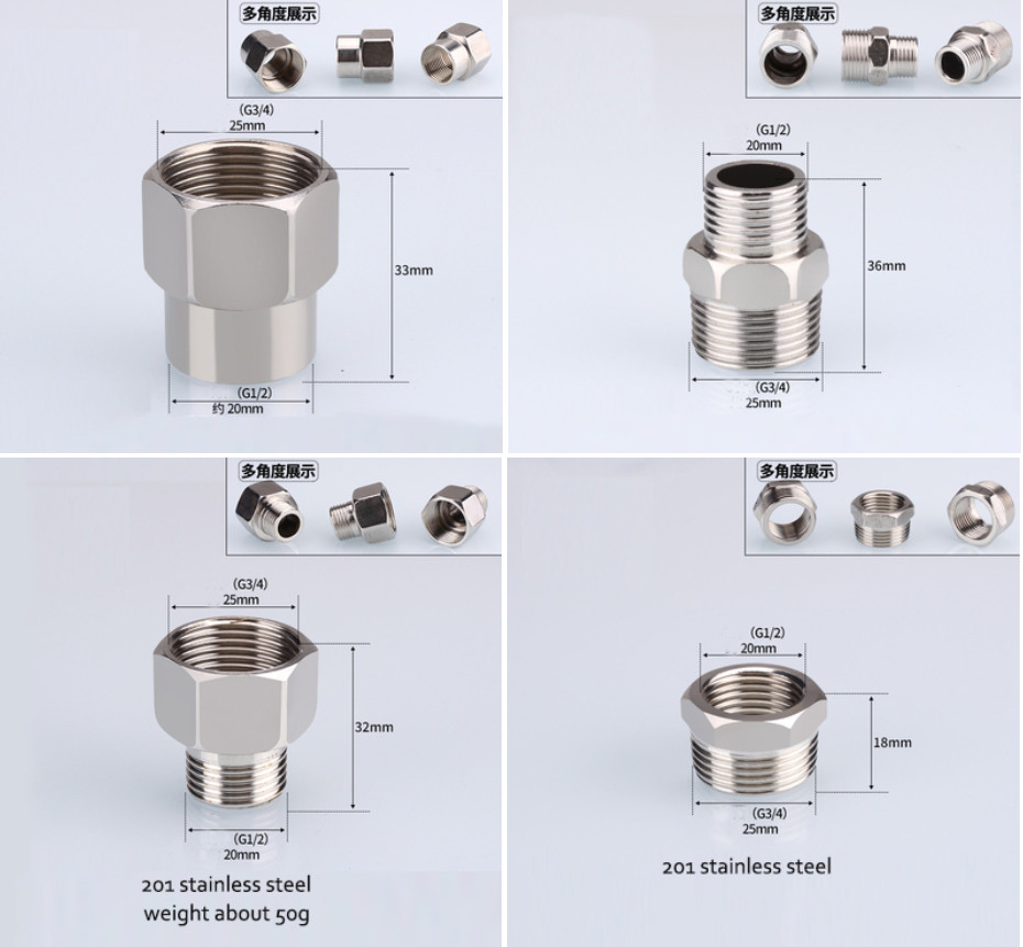 Size 10mm Stainless Steel Pipe Fittings 201 Threaded T Pipe Fitting