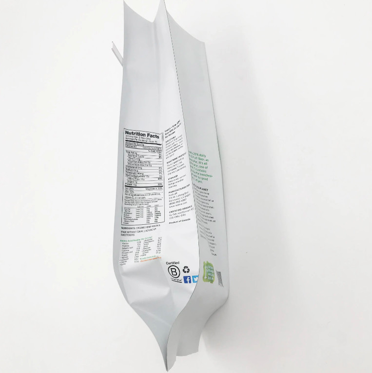 Customized 5 Kgs Packaging Flat Bottom Standing Zip Side Gusset Bag Pouch