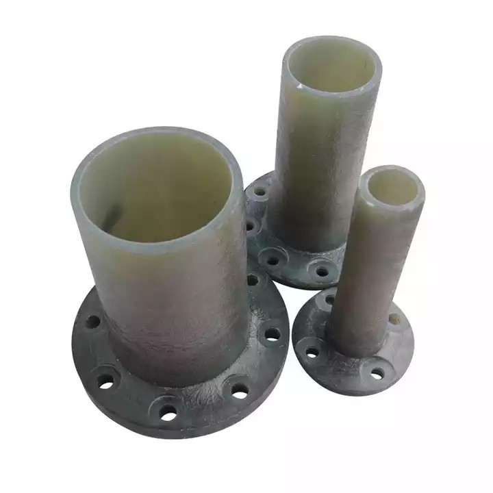 High Conveying Capacity GRP Flanged Pipe Elbow Molded Green FRP Fittings