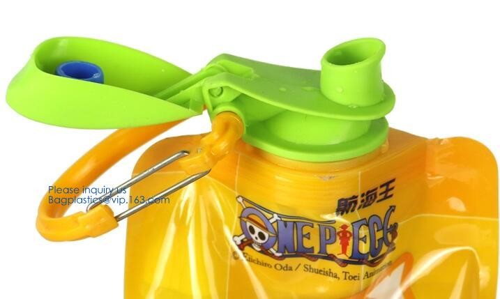 Custom Reusable Juice Food Packaging Plastic Bag Alcohol Drink Wine Spout Pouch Bag,liquid spout pouch/wine drink juice