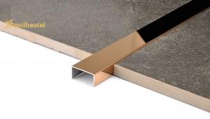 Buy cheap 3048MM Length Mirror Tile Trim PVD Rose Gold Stainless Steel U Trim product