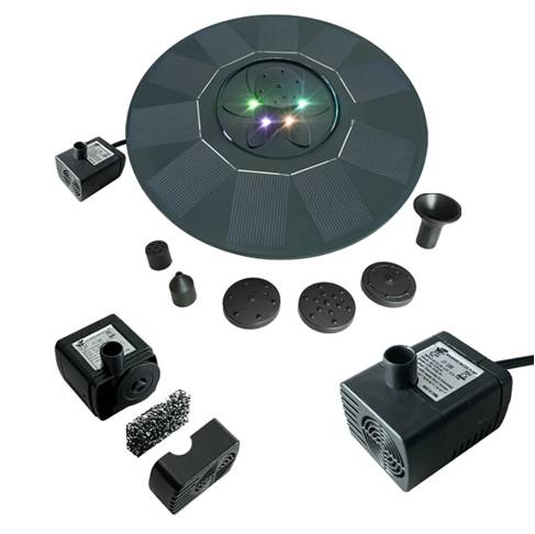 Max Flow 160L/h Solar Waterfall Pump for Pool Bird Bath Garden Decorative Submersible