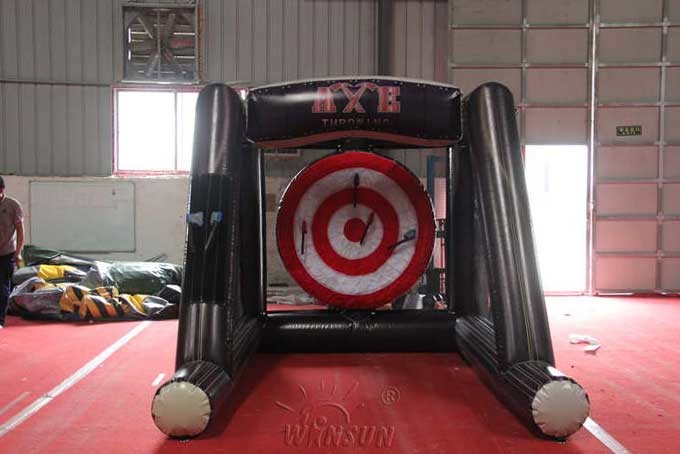 2019 Hot game outdoor inflatable Single Axe throwing game, Lumberjack throw sport games for sale