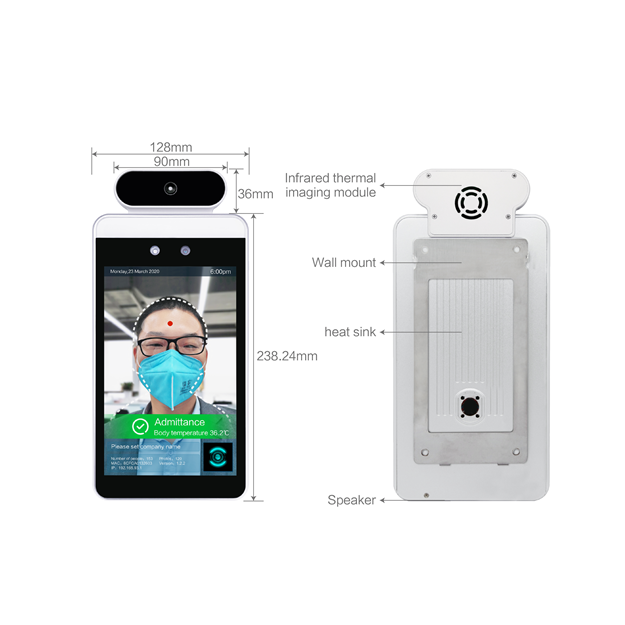 8 inch LCD Screen Face Recognition IC Card Reader