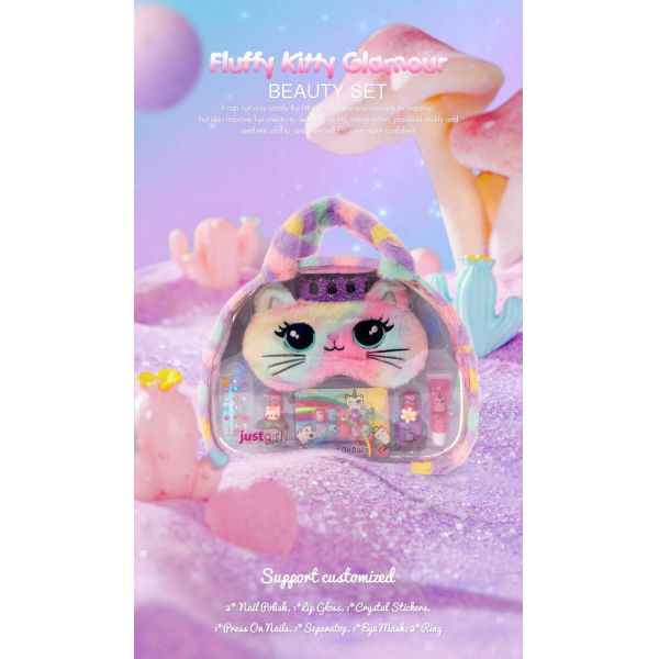 Birthday Party Beauty Set Girls Makeup Kit Non-toxic Children Real Cosmetic Pretend Play Toys