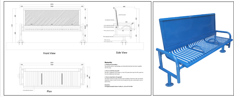 Sunproof Outdoor 1400mm Composite Garden Bench