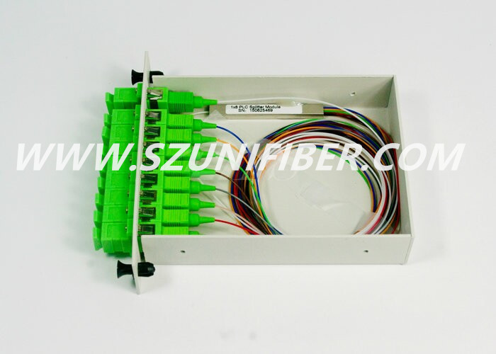 Rack Mount Passive Fiber PLC Splitter 3U 19" Chasis Fully Loaded With SC APC