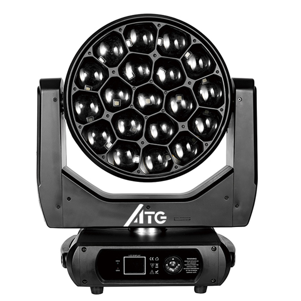 DMX512 Stage Lighting DJ Lighting Equipments 19*20W Bee Eye Zoom Moving Head Lights For Event Stage Wedding Disco
