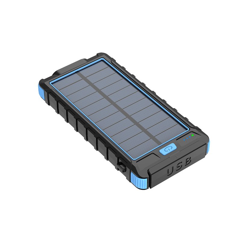 Mobile Phones Devices 10000mAh Solar Power Bank With Compass And 2.1A Output