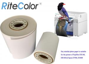 Buy cheap Inkjet 4&quot; 5&quot; 6&quot; X 65M Glossy Dry Lab Photo Paper Roll For Fuji DX100 / DE100 / Epson D700 / D3000 product