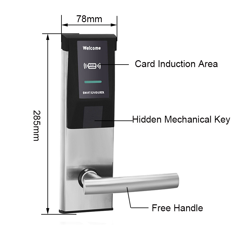 American Standard Mortise Hotel Electronic Locks With Smart RFID Card And Mechanical Key