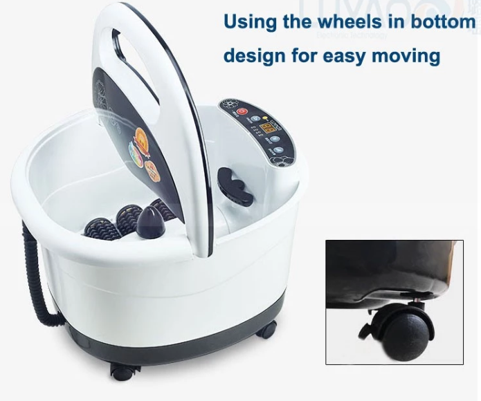 Portable Multifunctional Foot Bath Massager Convenient Home Use Ease Fatigue