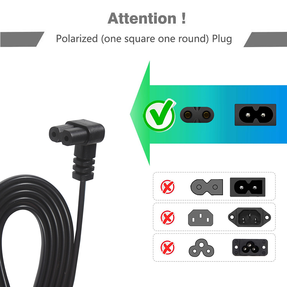 Italy 2 Pin Ac Plug European Cable C7 Connector Extension Psu Laptop Power Cord Eu 2-PIN C7