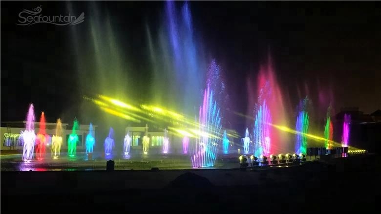 design sketch musical water fountain