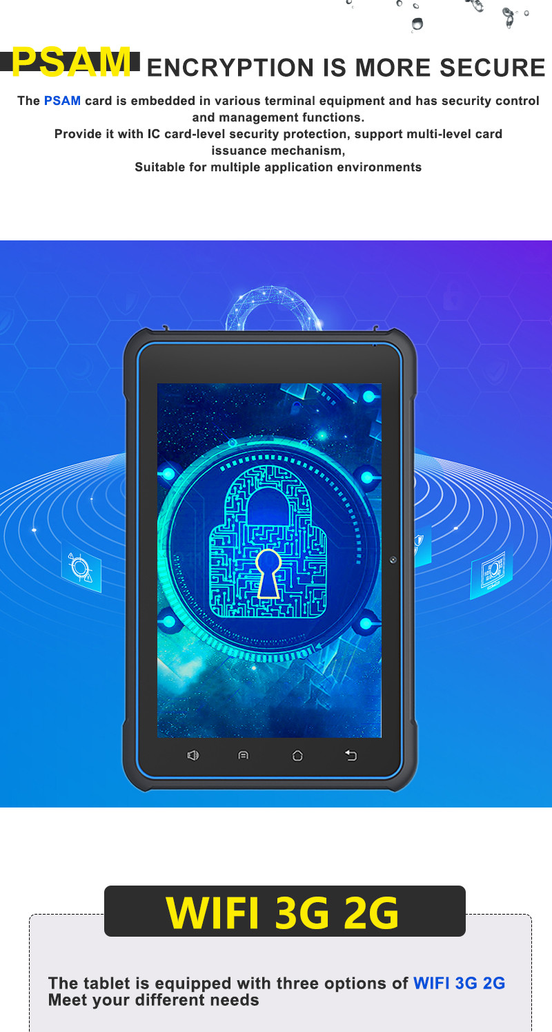 8 Inch industrial rugged android tablet Support QR Code Scanner