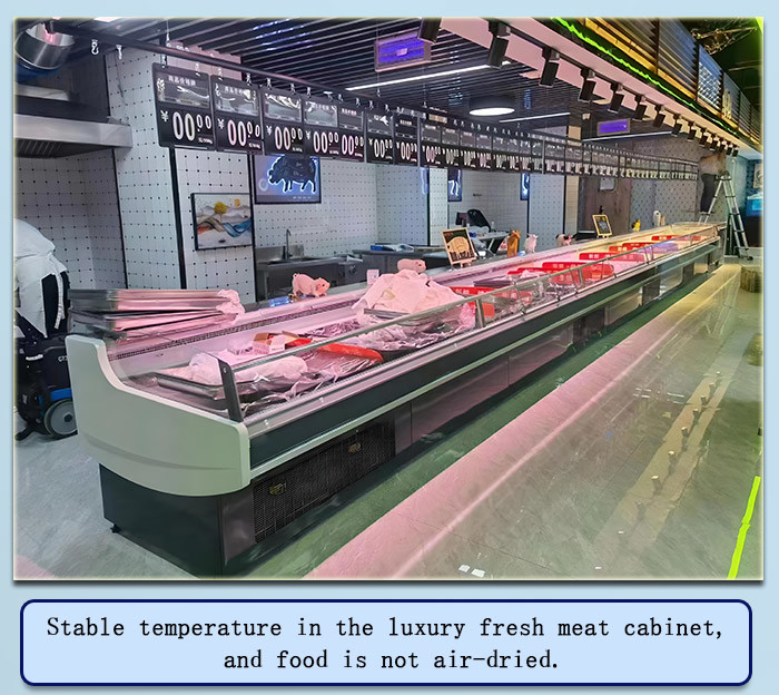Frost Free Fresh Meat Case , 190L Meat Display Counter Cold Storage