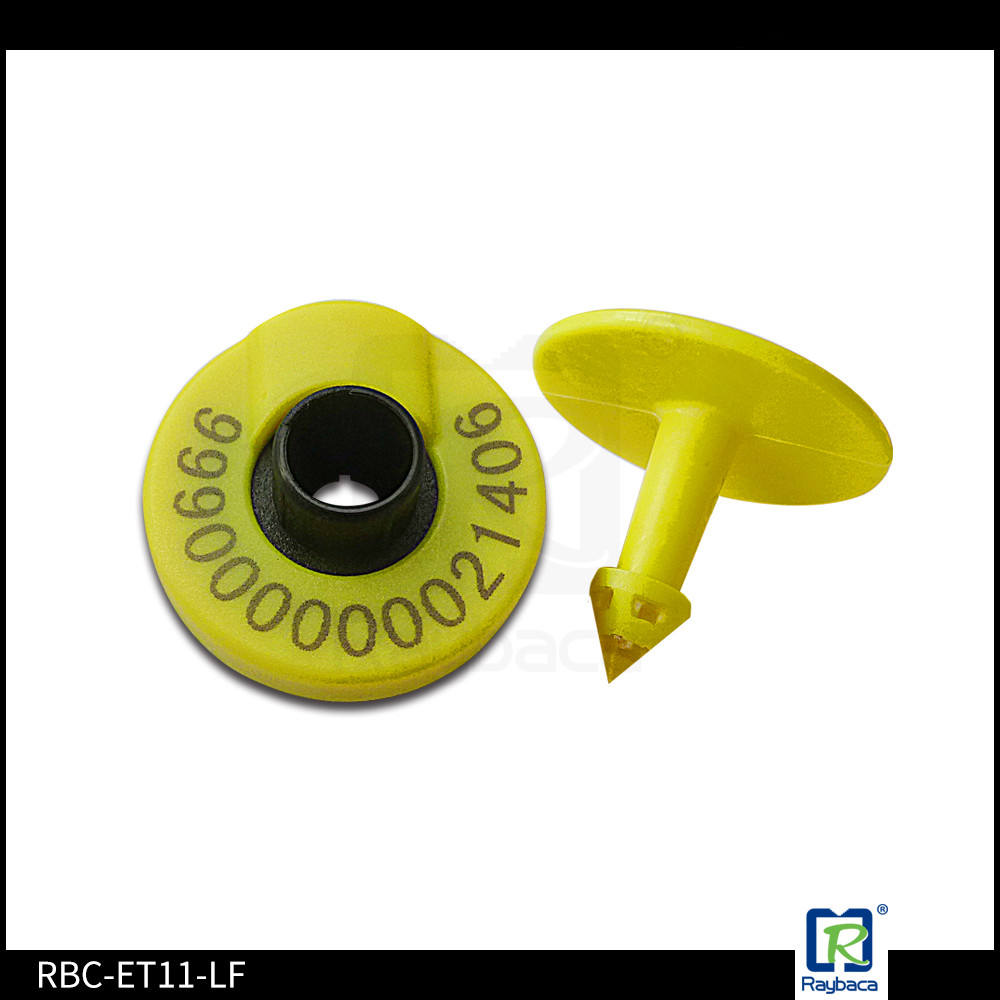 Pig / Swine/ Hog RFID Replacement Ear Tags LF / UHF Small Size With Laser Printing