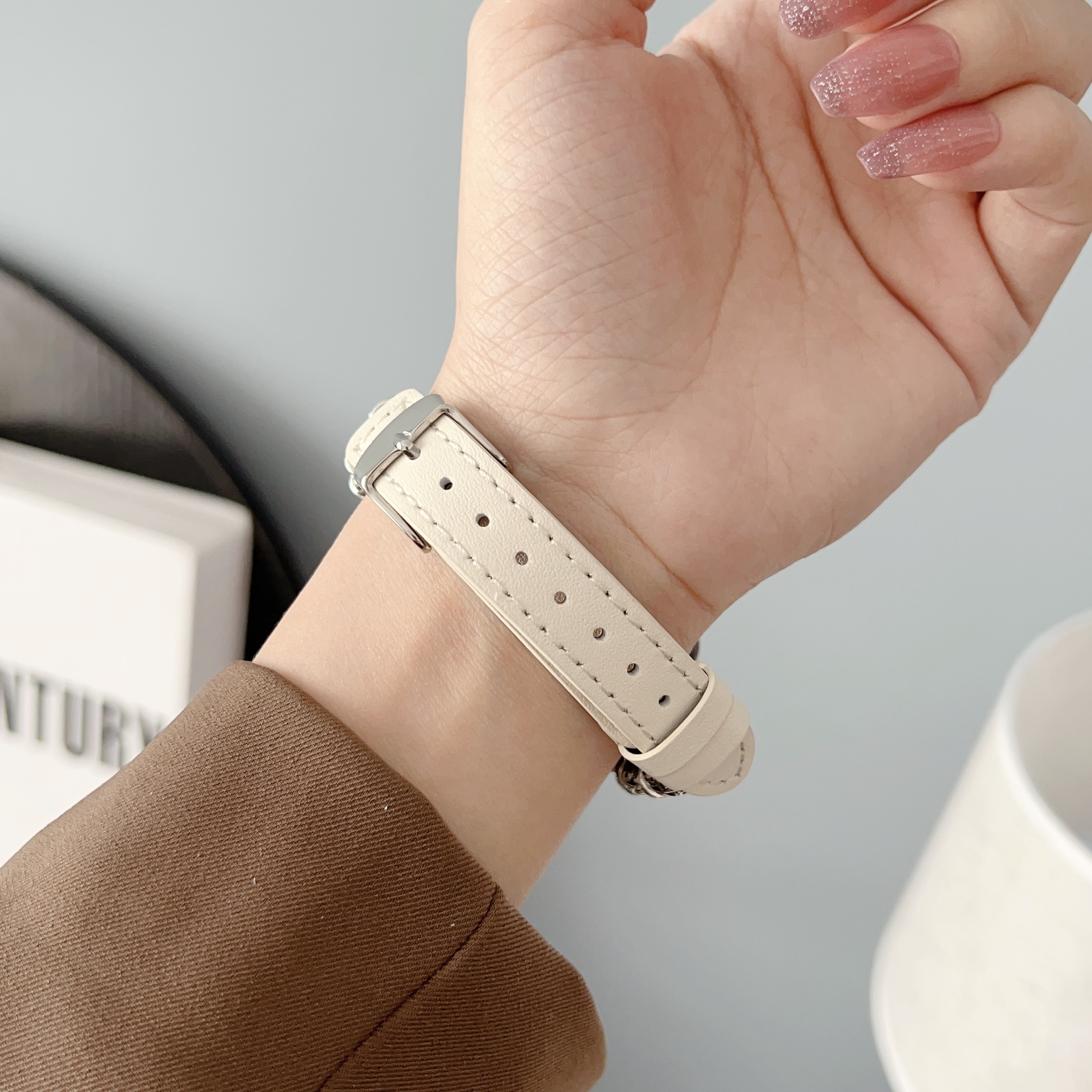 38mm Band Width Leather Strap Watchband for iWatch Luxury Design