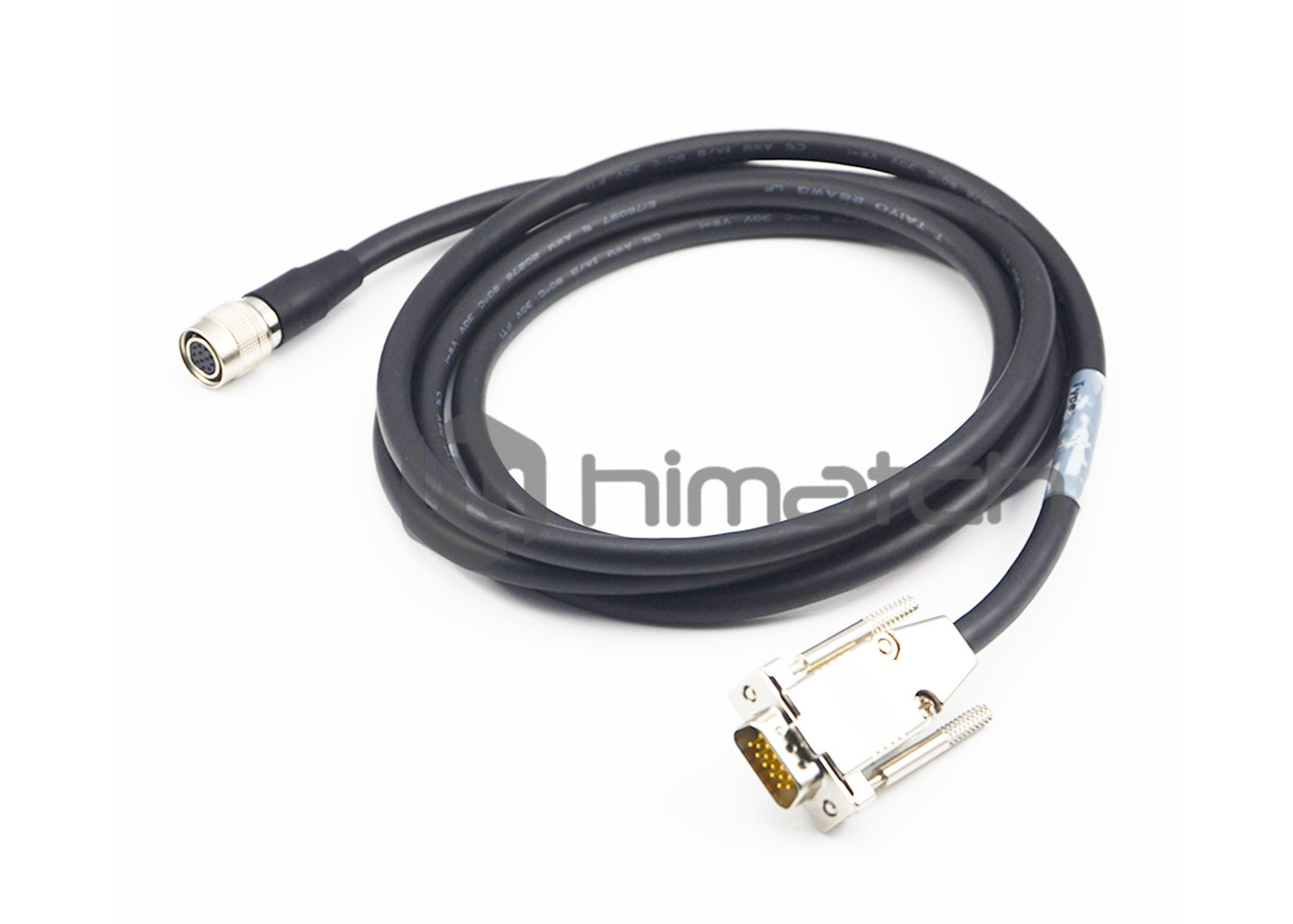 M12 to D-SUB M12 to DB15 High Flexible Shielding Analog Camera Cable For Industrial Camera