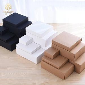 Buy cheap FSC Certificate Recyclable Drawer Kraft Gift Box With Window Black product