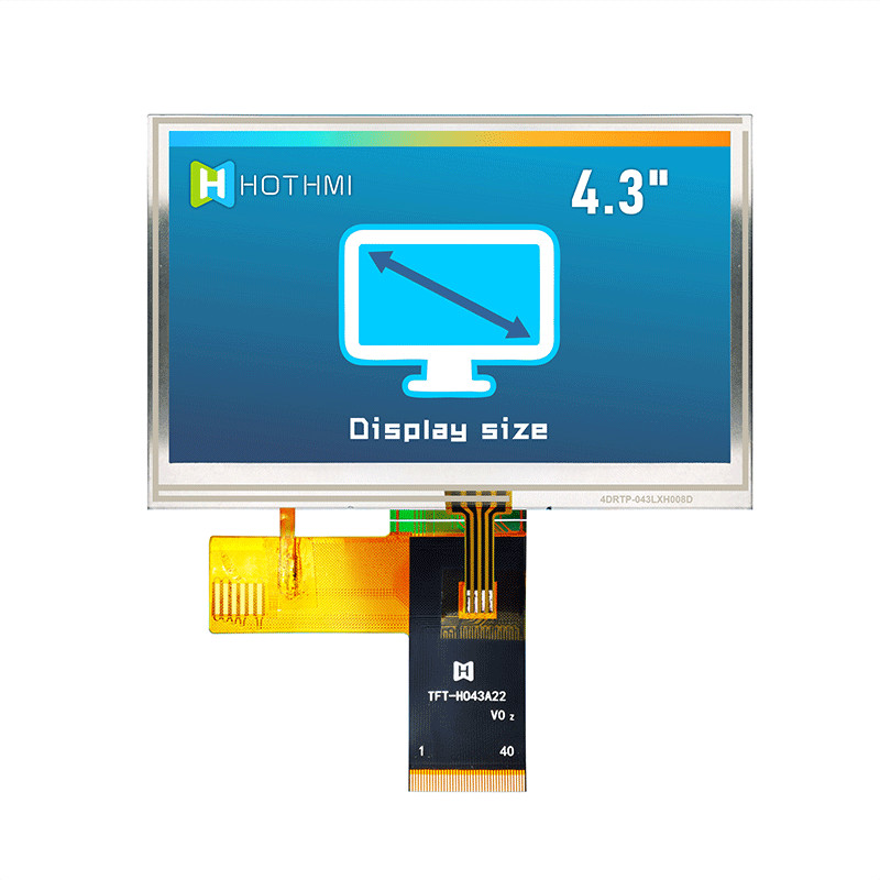 4.3 Inch Resistive Wide Temperature LCD SPI MCU Sunlight Readable