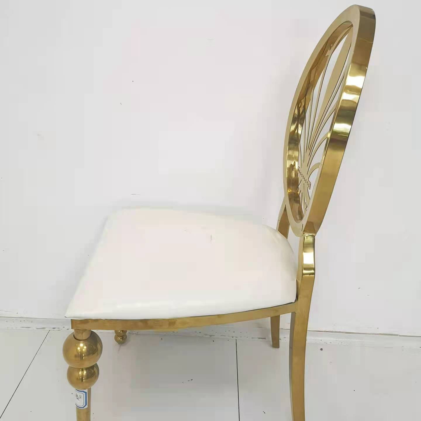 High end modern luxury gold dining chair for hotel banquet room